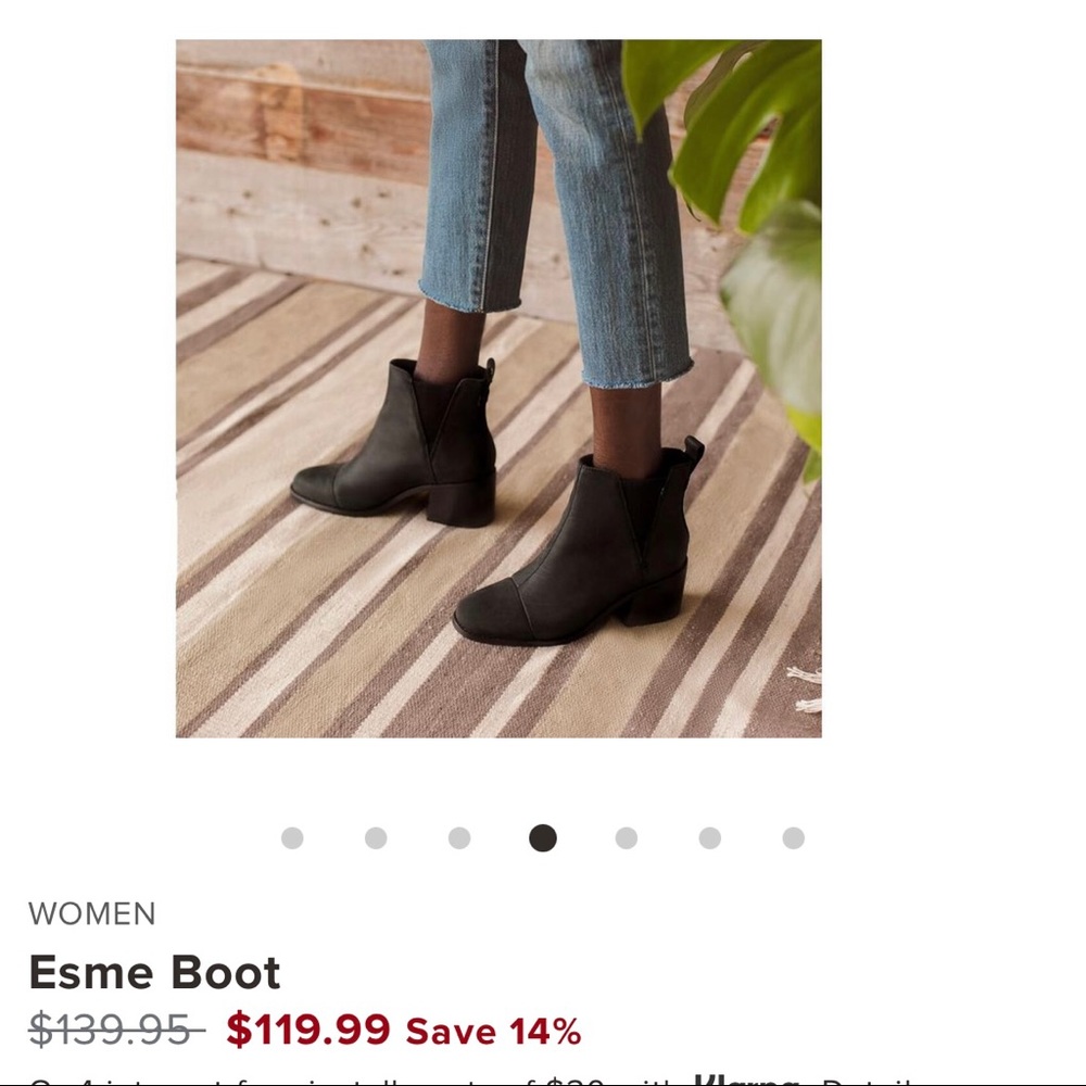 TOMS black leather boots. Size 9
